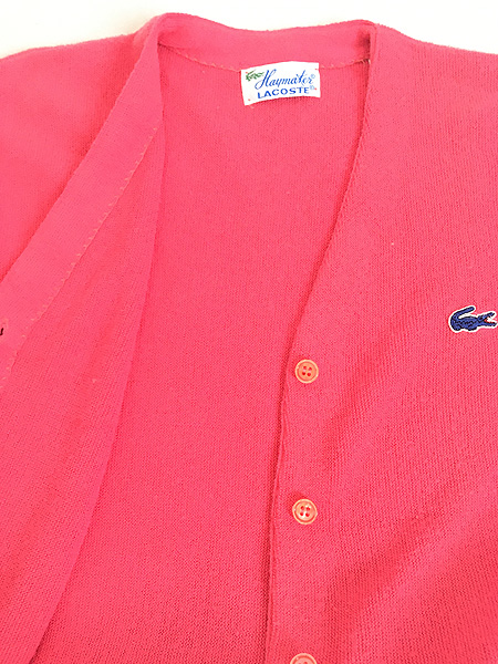 レディース 古着 70s HAYMAKER LACOSTE ワニ ワッペン アクリル ニット