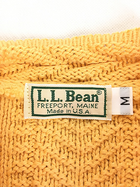 レディース 古着 80s USA製 LL Bean ケーブル編み ノルディック柄