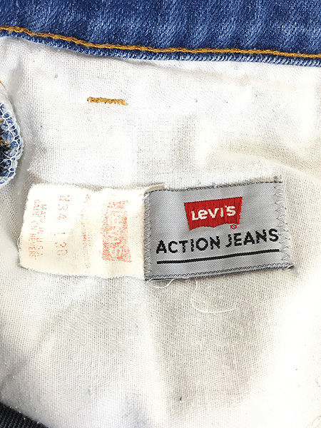 [9] レディース 古着 80s USA製 Levi's Actoin Jeans デニム ブーツカット パンツ ジーンズ W33 L29 古着