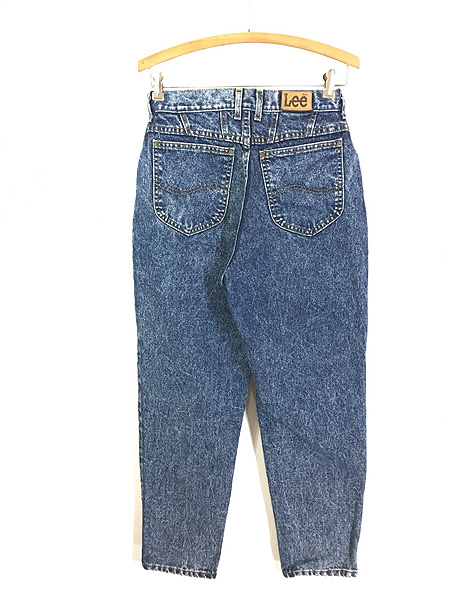 レディース 古着 90s USA製 Lee 305 濃紺 ケミカル デニム パンツ