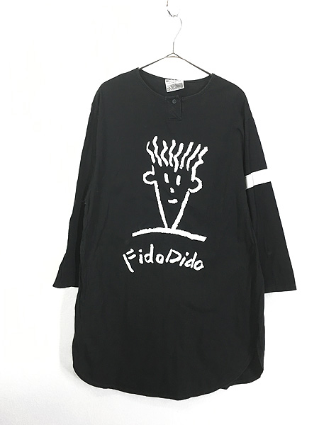 レディース 古着 80s Fido Dido 漫画 キャラクター アート 長袖 T 