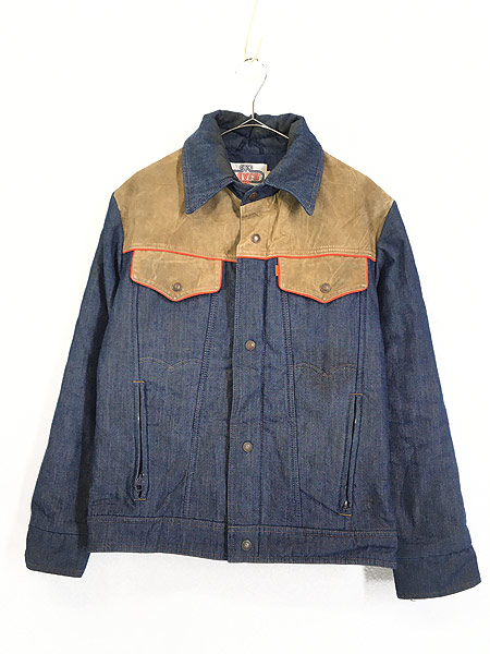 古着 70s USA製 Ski Levi's フェイク スエード ヨーク パデット デニム