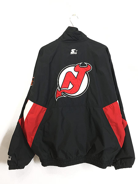 古着 90s STARTER製 NHL New Jersey Devils デビルズ 撥水 ナイロン ジャケット XL 古着 - 古着 通販  ヴィンテージ　古着屋 Dracaena ドラセナ