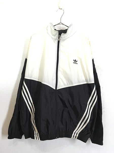 【美品】adidas 大人気ナイロンパーカー　モノトーン　sizeＬ