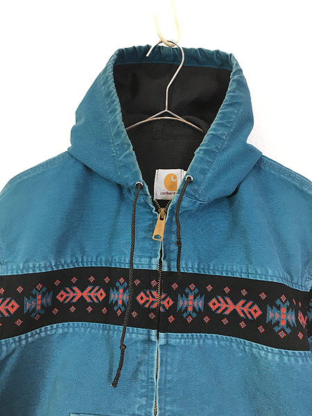 古着 80s Carhartt ネイティブ パターン パデット ダック アクティブ