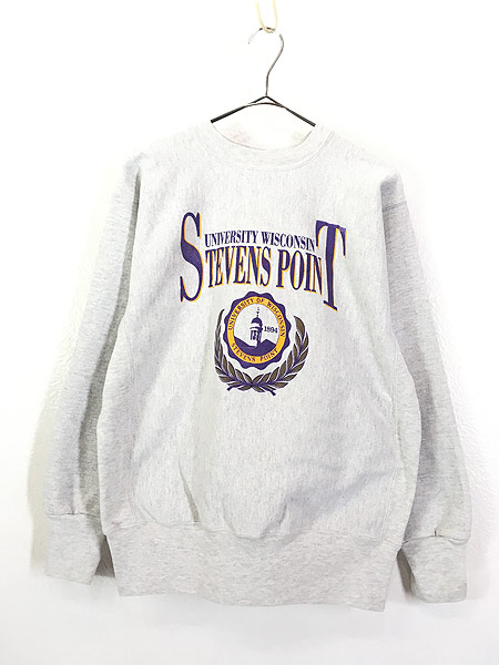 古着 90s USA製 「Stevens Point」 3段 カレッジ リバース タイプ