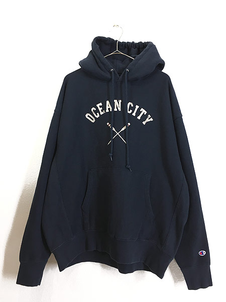 古着 00s Champion Reverse Weave 「OCEAN CITY」 リバース スウェット 