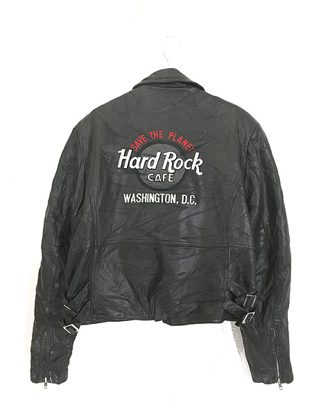 古着 90s Hard Rock Cafe 「WASHINGTON」 ハードロック 本革