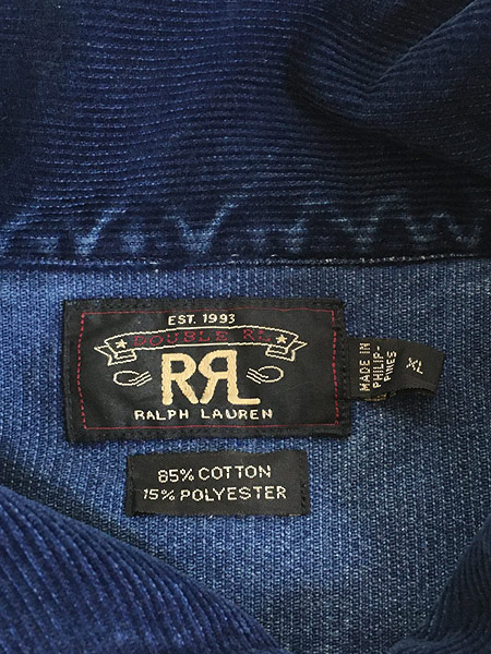 古着 RRL Ralph Lauren 「名作 デニム プルオーバー」 ヘチマ襟 藍染