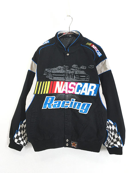 古着 JH Design 「NASCAR Racing」 ファイヤー パターン レーシング