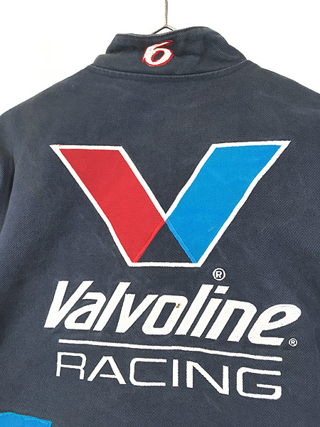 古着 90s JH 「Valvoline」 豪華 刺しゅう レーシング ジャケット L