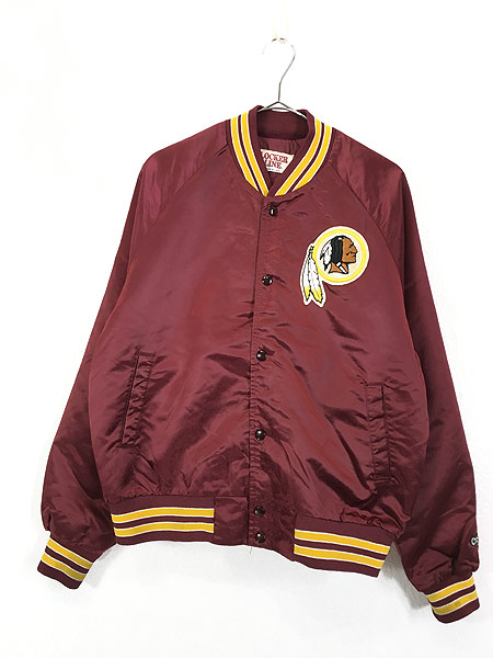 古着 90s NFL Washington Redskins レッドスキンズ パッチ 光沢 サテン