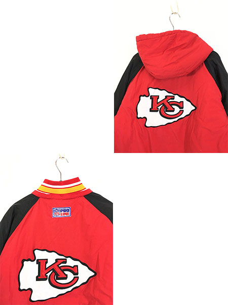 古着 90s NFL Kansas City Chiefs チーフス 2way パデット ナイロン