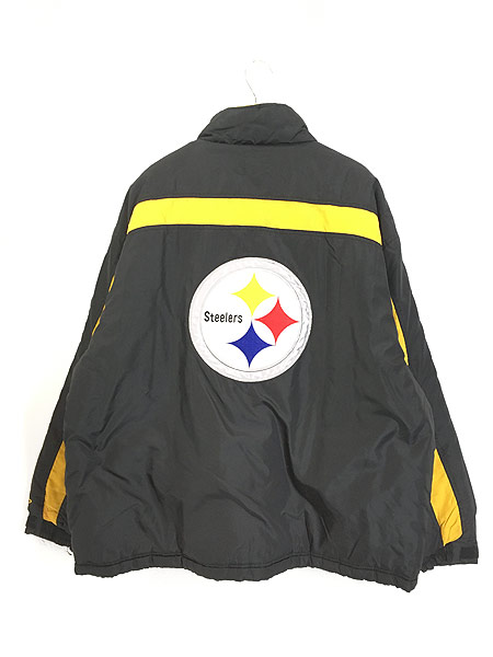古着 90s NFL Pittsburgh Steelers スティーラーズ 両面 パデット ナイロン ジャケット XL 古着 - 古着 通販  ヴィンテージ　古着屋 Dracaena ドラセナ