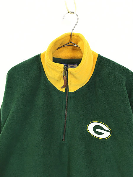 古着 90s NFL Green Bay Packers パッカーズ ハーフジップ フリース ...