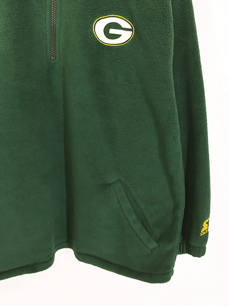 古着 90s NFL Green Bay Packers パッカーズ ハーフジップ フリース