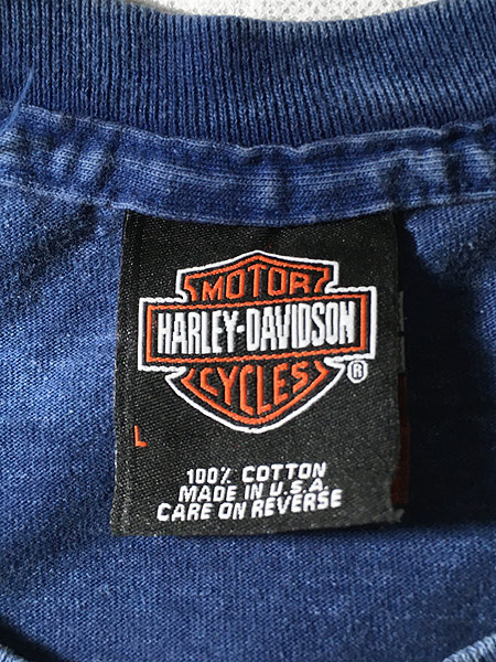 古着 00s USA製 HARLEY DAVIDSON ハーレー タイダイ 長袖 Tシャツ ロンT XL 古着 - 古着 通販 ヴィンテージ ...