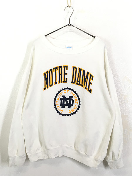 古着 80s USA製 Tultex 「NOTRE DAME」 2段 カレッジ スウェット