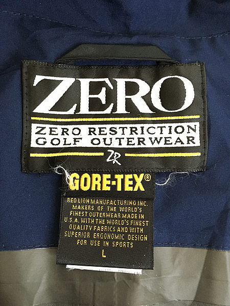 古着 90s USA製 ZERO 「GORE-TEX」 半袖 ハーフジップ ゴア ジャケット 