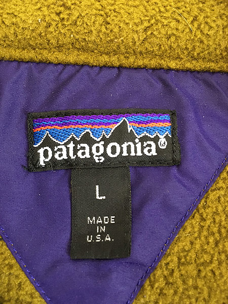古着 90s USA製 Patagonia ハーフボタン プルオーバー フリース 