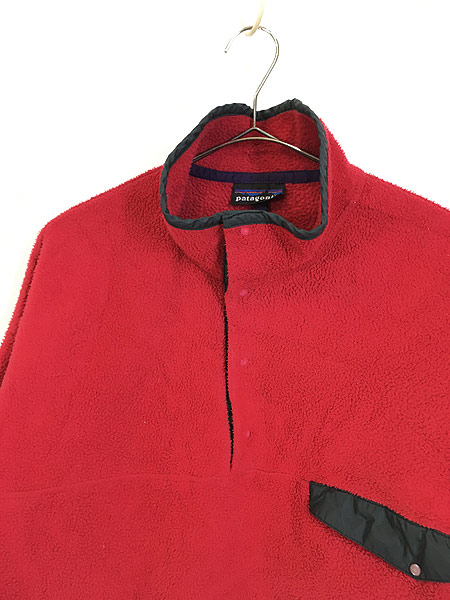 古着 90s Patagonia 「雪なし」 スナップT シンチラ フリース ジャケット 赤 XL位 古着 - 古着 通販 ヴィンテージ　古着屋  Dracaena ドラセナ