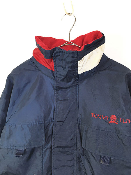 最終売り尽くし】古着 90s TOMMY HILFIGER ロゴ 刺しゅう 裏地フリース ...