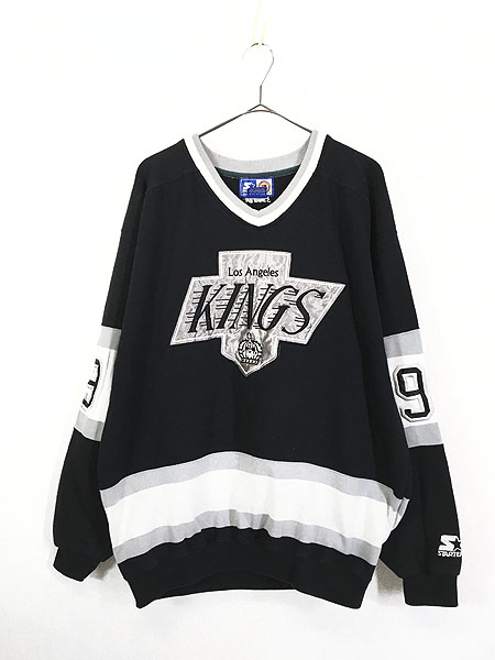 古着 90s NHL Los Angeles Kings キングス ナイロン パッチ スウェット