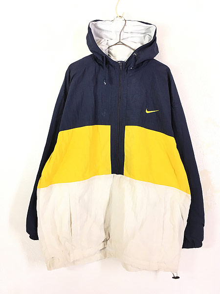 古着 90s NIKE 裏地 天竺 3トーン ハーフジップ ナイロン ジャケット ...