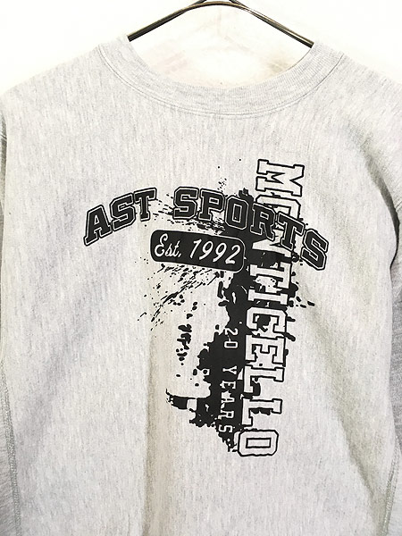 古着 90s USA製 Champion Reverse Weave 「AST SPORTS」 グラフィック