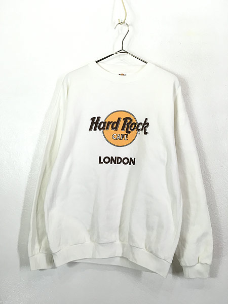 古着 90s Hard Rock Cafe 「LONDON」 BIG ロゴ ハードロック スウェット トレーナー L 古着 - 古着 通販  ヴィンテージ　古着屋 Dracaena ドラセナ