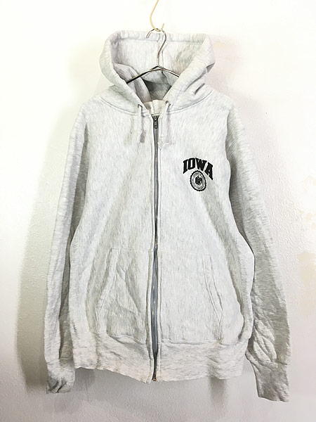 古着 90s USA製 「IOWA」 カレッジ リバース タイプ ヘビー スウェット