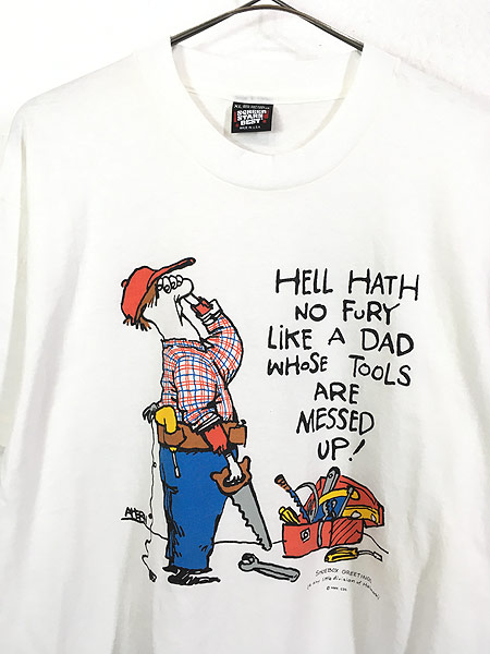 古着 80s USA製 Shoebox 「DAD」 DIY ポップ アート Tシャツ XL 古着