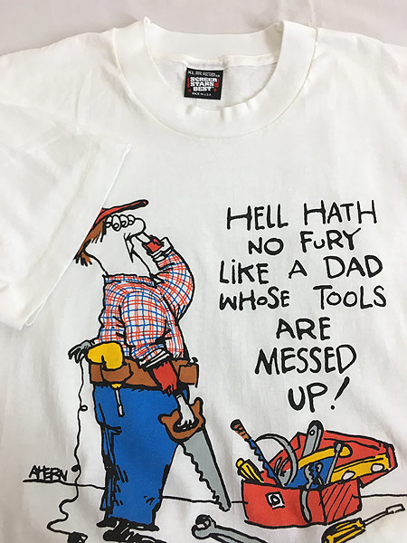 古着 80s USA製 Shoebox 「DAD」 DIY ポップ アート Tシャツ XL 古着