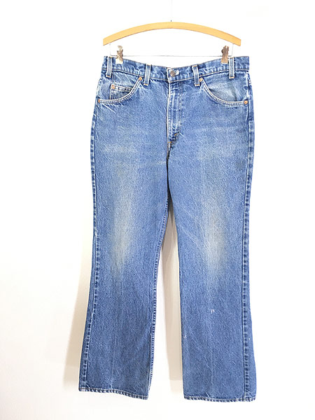 古着 90s USA製 Levi's 517 ブルー デニム ブーツカット パンツ