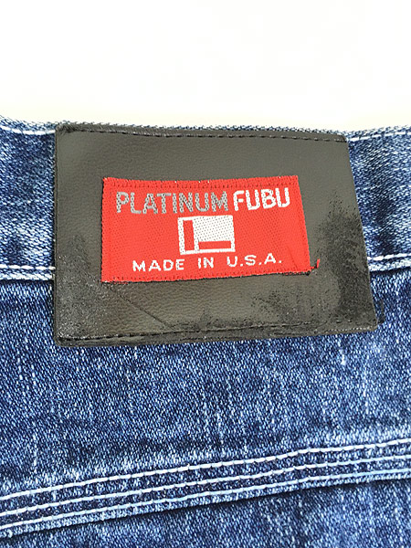 古着 90s USA製 PLATINUM FUBU 「Fat Albert」 デニム ペインター