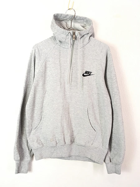 90s NIKE 大きいサイズ XL ハーフジップ フーディー スウェット袖丈59センチ