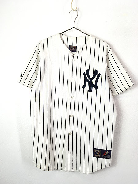古着 90s MLB NY Yankees ヤンキース No7 「MANTLE」 ストライプ 