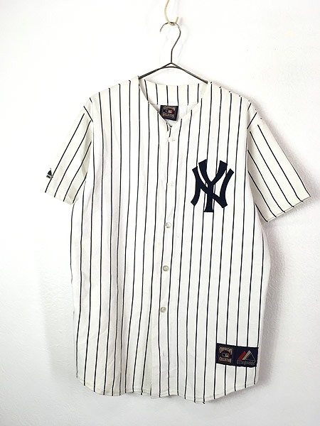 古着 90s MLB NY Yankees ヤンキース No7 「MANTLE」 ストライプ