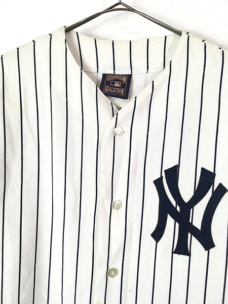 古着 90s MLB NY Yankees ヤンキース No7 「MANTLE」 ストライプ
