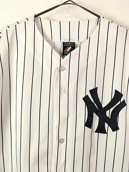 古着 MLB NY Yankees ヤンキース No2 「JETER」 ストライプ ベース