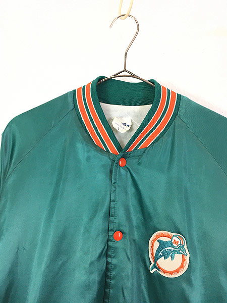 古着 80s USA製 Chalk Line NFL Miami Dolphins ドルフィンズ サテン