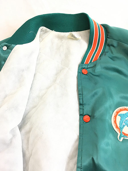 古着 80s USA製 Chalk Line NFL Miami Dolphins ドルフィンズ サテン 