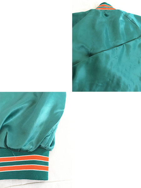 古着 80s USA製 Chalk Line NFL Miami Dolphins ドルフィンズ サテン