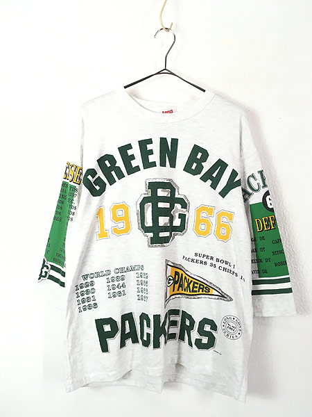 古着 90s USA製 NFL Green Bay Packers パッカーズ 豪華 マルチ 総柄