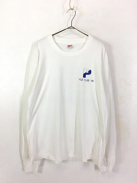 古着 90s USA製 FEB CLUB 「P」 ムンクの叫び パロディ アート 長袖 Ｔ ...