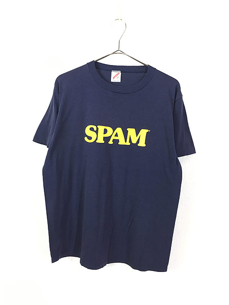 古着 90s USA製 SPAM スパム お肉 BIG ロゴ Tシャツ L 古着 - 古着