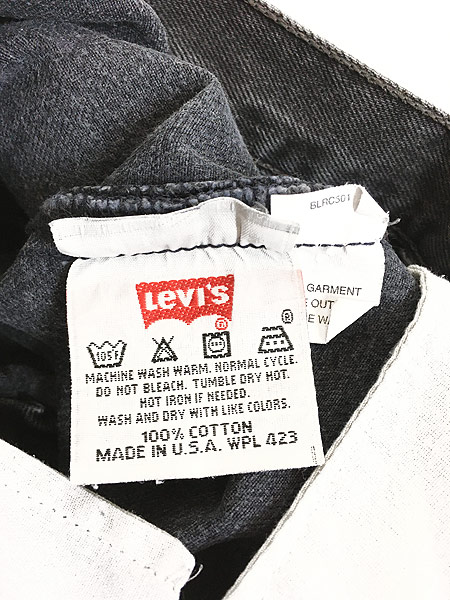 古着 90s USA製 Levi's 501-0660 先染め ブラック デニム パンツ 