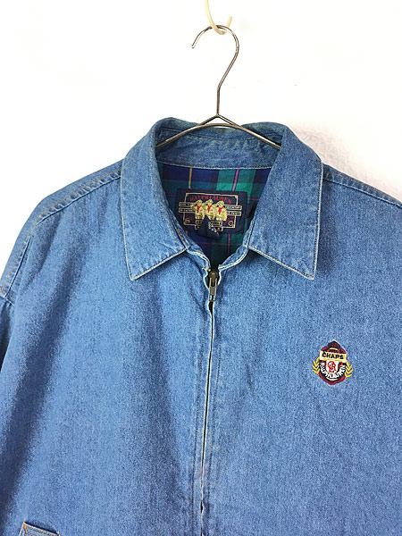 古着 80s CHAPS Ralph Lauren エンブレム 刺しゅう デニム ジャケット