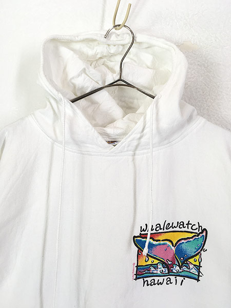 古着 80s USA製 Crazy Shirts 「Whale Watch」 クジラ アート プルオーバー フーディ パーカー XL  古着【10off】 - 古着 通販 ヴィンテージ　古着屋 Dracaena ドラセナ