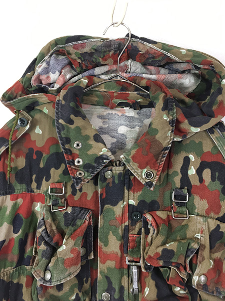 古着 70s スイス軍 M60 アルペン カモ 迷彩 多ポケット マウンテン 